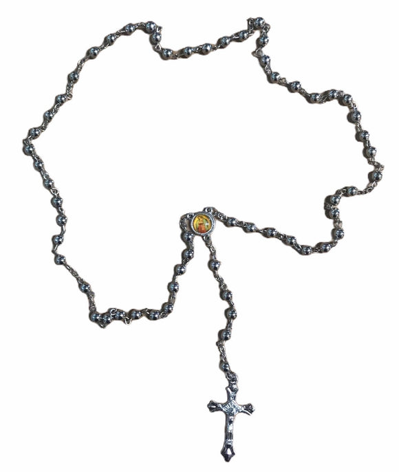 Silver Rosary w/ Guadalupe